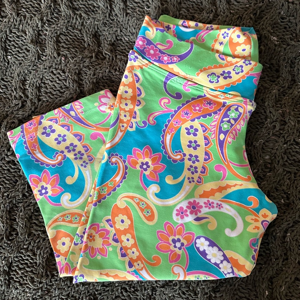 Brazilian cropped leggings Floral Colorful Size S/M